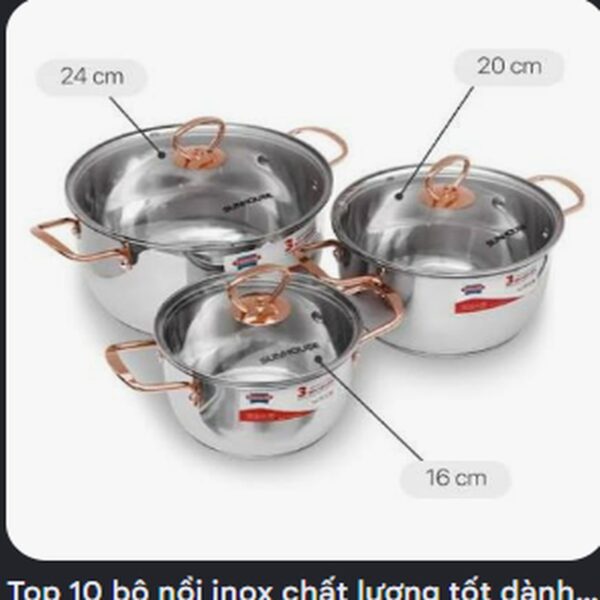 Nồi inox 3 đáy 24cm